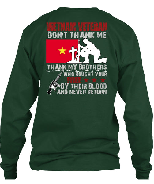 Vietnam Veteran T Shirt, Thank My Brothers T Shirt