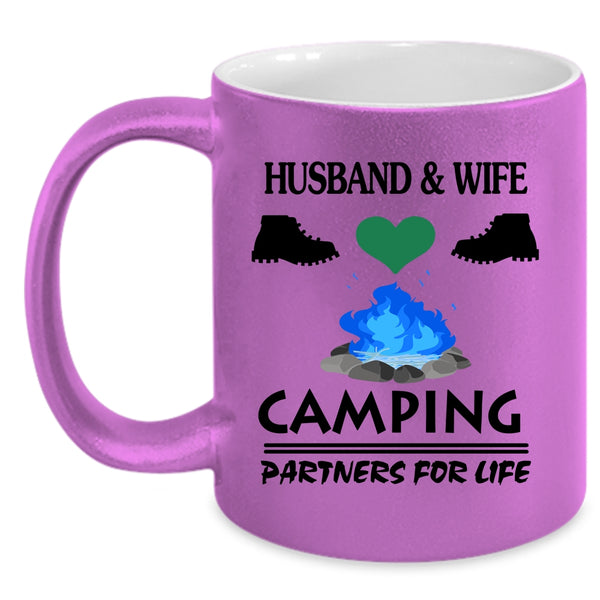 Camping Partners For Life Coffee Mug, Husband And Wife Accent Mug
