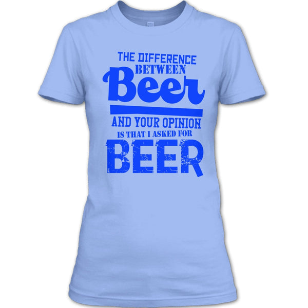 The Difference Between Beer T Shirt, Coolest Beer Drinker T Shirt