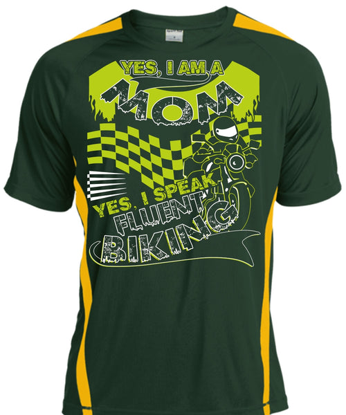 I Am A Mom T Shirt, I Speak Fluent Biking T Shirt, Cool Shirt