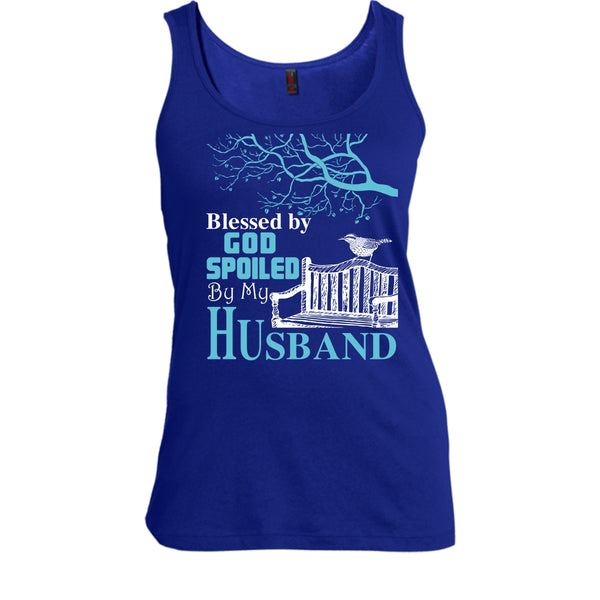 Blessed By God T Shirt, Spoiled By My Husband T Shirt, Cool T Shirt