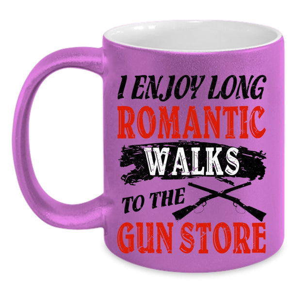 Cool Gift Coffee Mug, I Enjoy Long Romantic Walks Accent Mug
