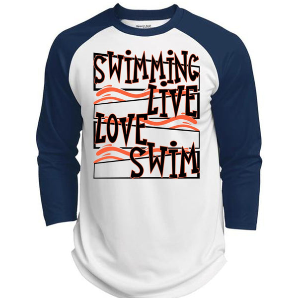 Swimming Live Love Swim T Shirt, I Love Swimming T Shirt, Awesome T-Shirts  (Polyester Game Baseball Jersey)