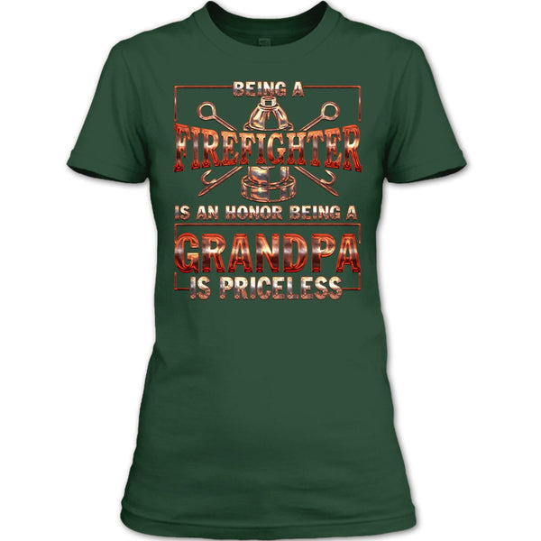 Being A Firefighter Is An Honor T Shirt, Being A Fgradnpa Is Princess T Shirt