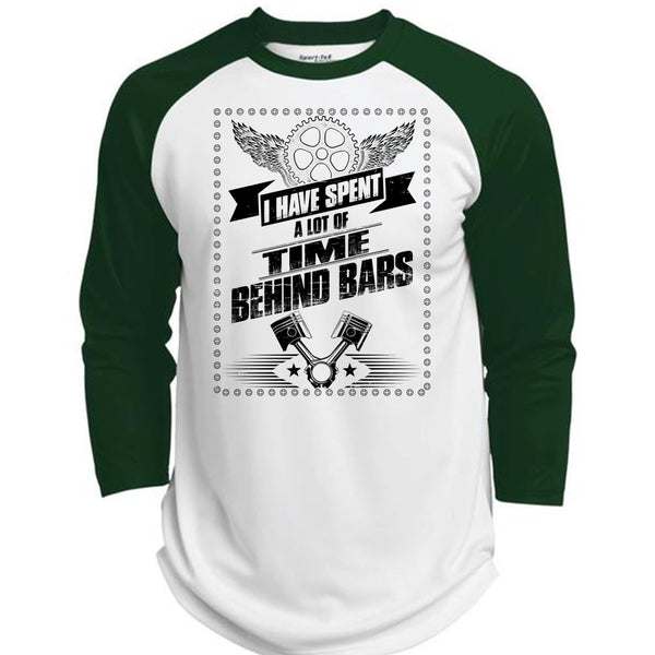 I Have Spent A Lot Of Time Behind Bars T Shirt, I Love Biker T Shirt, Awesome T-Shirts  (Polyester Game Baseball Jersey)