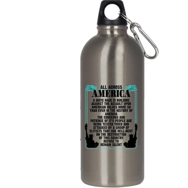All Acrross America 20 oz Stainless Steel Bottle,Cool Gift For My Friends Outdoor Sports Water Bottle