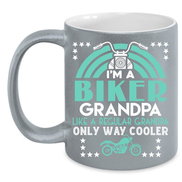 I'm A Biker Grandpa Coffee Mug, Cool Grandpa Coffee Cup