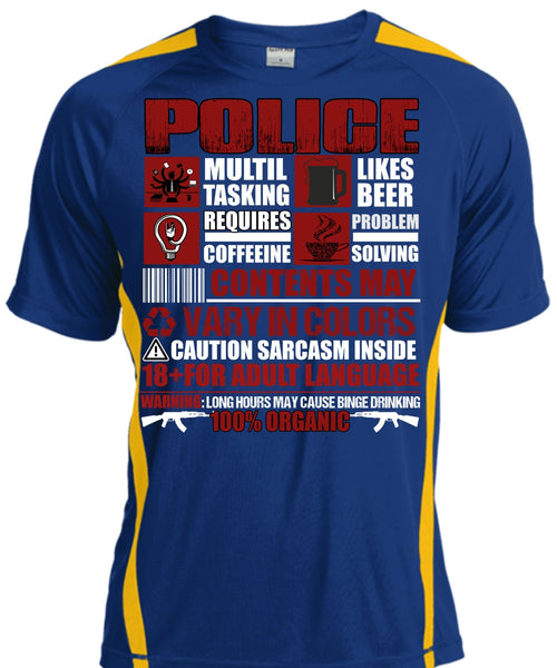 Police Multitasking T Shirt, Likes Beer T Shirt, Cool Shirt