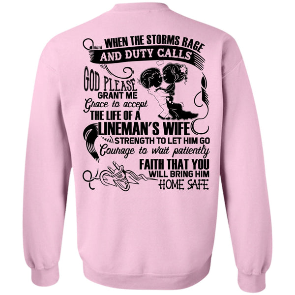 I Love Lineman T Shirt, The Life Of A Lineman's Wife Sweatshirt