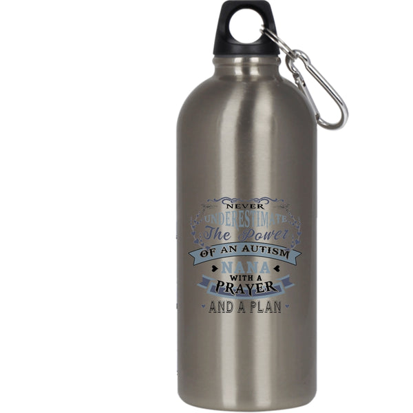The Power Of An Autism Nana With A Prayer 20 oz Stainless Steel Bottle,Cute Autism Nana Outdoor Sports Water Bottle