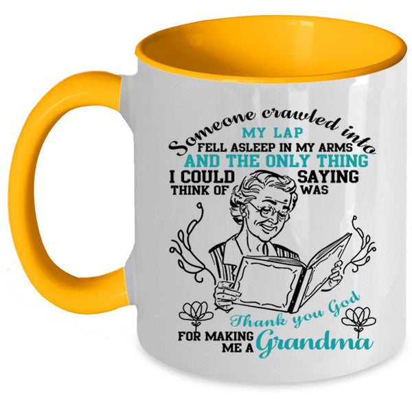 Cute Grandmas Coffee Mug, Making Me A Grandma Accent Mug