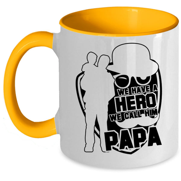Best Gift For My Kids Coffee Mug, We Call Him Papa Accent Mug