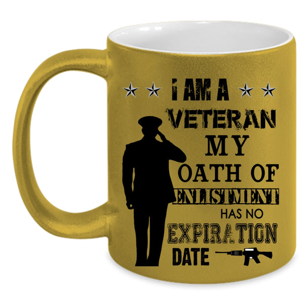 Awesome Gift For Veteran Coffee Mug, I Am A Veteran Accent Mug