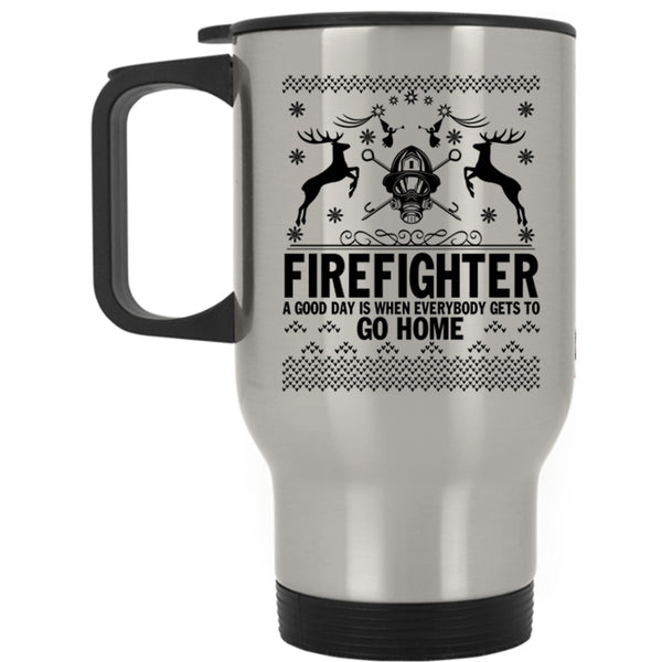 Christmas Gift For Fireman Travel Mug, Firefighter Mug