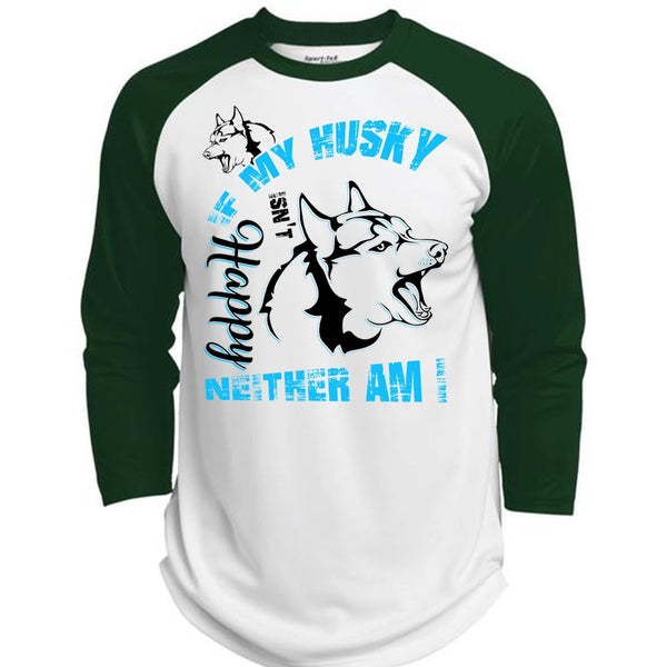 If My Husky Isn't Happy Neither Am I T Shirt, I Love Dog T Shirt, Awesome T-Shirts  (Polyester Game Baseball Jersey)