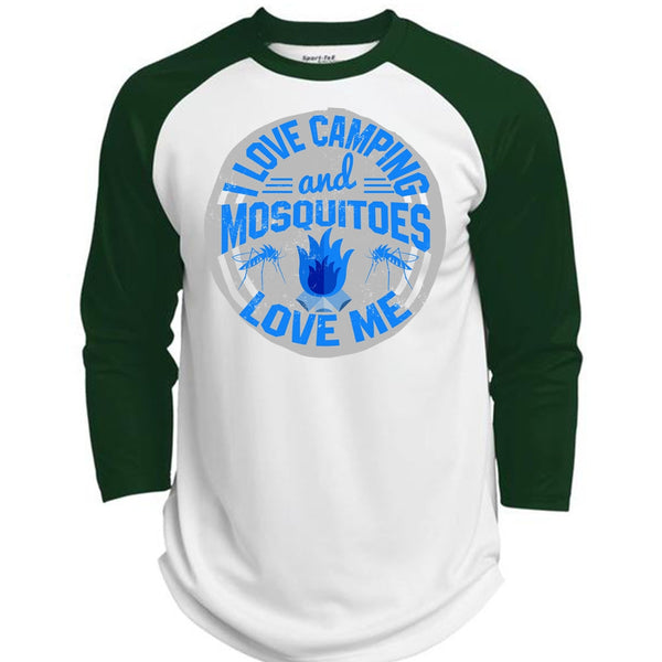 I Love Camping And Mosquitoes Love Me T Shirt, I Love Camping T Shirt, Awesome T-Shirts  (Polyester Game Baseball Jersey)