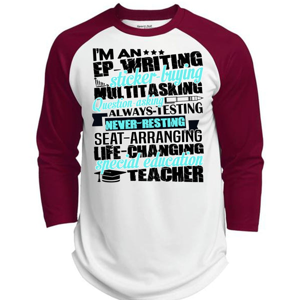 Special Education Teacher T Shirt, I Love Teaching T Shirt, Awesome T-Shirts  (Polyester Game Baseball Jersey)