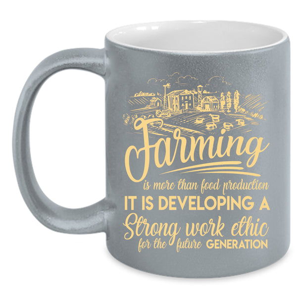 FarmingIs More Than Food Production Coffee Mug, Cool Farming Coffee Cup