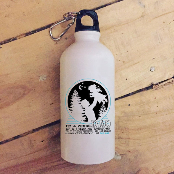 I'm A Proud Dad Of An Awesome Daughter 20 oz Stainless Steel Bottle,Father And Daughter Outdoor Sports Water Bottle