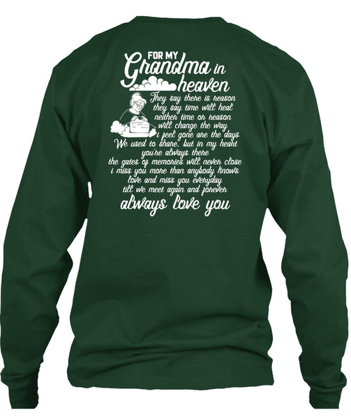For My Grandma In Heaven T Shirt, Love You T Shirt