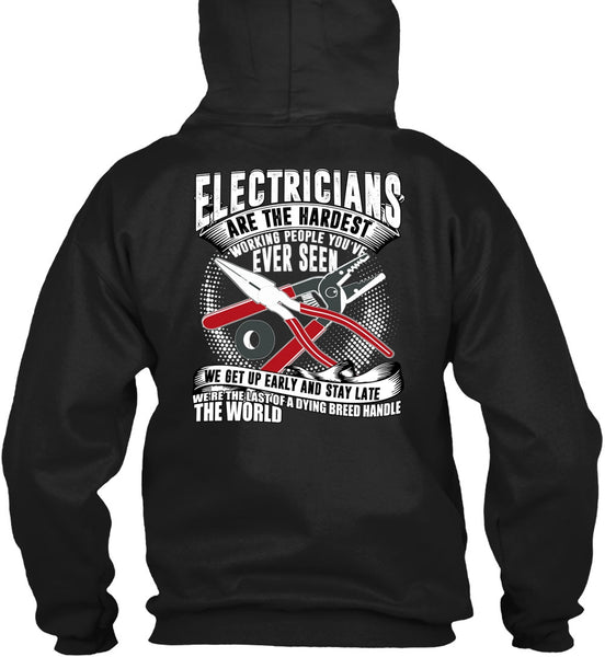 Electricians Are The Hardest Working T Shirt, Dying Breed Handle T Shirt