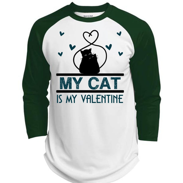 My Cat Is My Valentine T Shirt, I Love Cat T Shirt, Awesome T-Shirts  (Polyester Game Baseball Jersey)