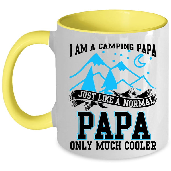 Awesome Camping Papa Coffee Mug, I Am A Camping Papa Accent Mug
