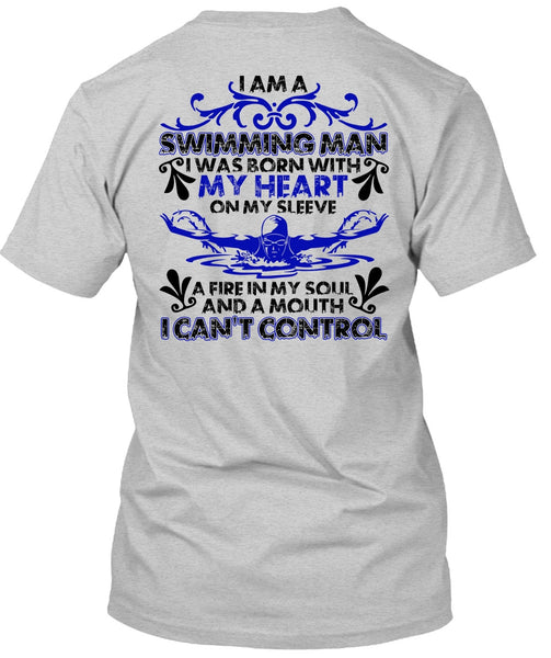 I Am A Swimming Man T Shirt, I Love Swimming T Shirt