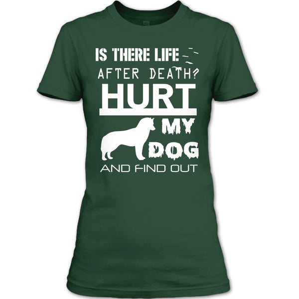 Is There Life After Death T Shirt, Hurt My Dog And Find Out T Shirt