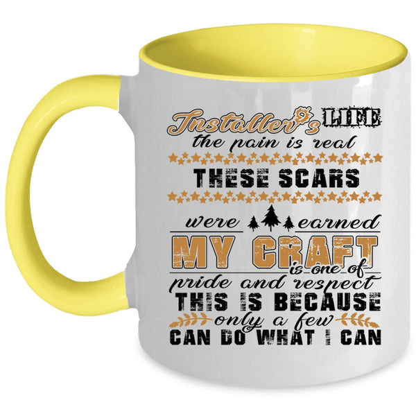 Christmas Gift For Installer Coffee Mug, Installer's Life Accent Mug
