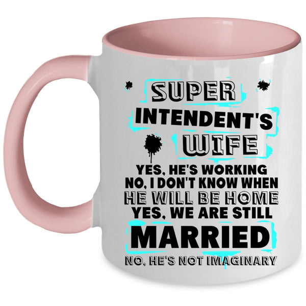 I Love My Wife Coffee Mug, Superintendent's Wife Accent Mug