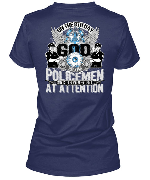 God Created Policemen T Shirt, I Love Police T Shirt