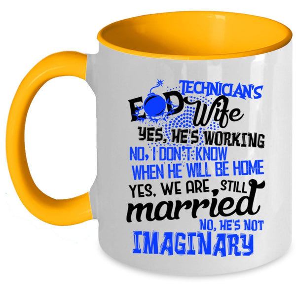 Cool Just Married Coffee Mug, EOD Technician's Wife Accent Mug