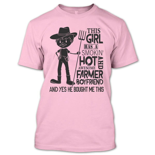 Awesome Farmer Boyfriend T Shirt, Gift Farmer T Shirt