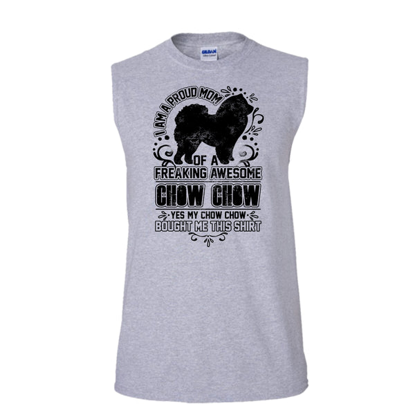 I'm A Proud Mom T Shirt, Chow Chow Mom Tank Top (Men's Cotton Sleeveless)