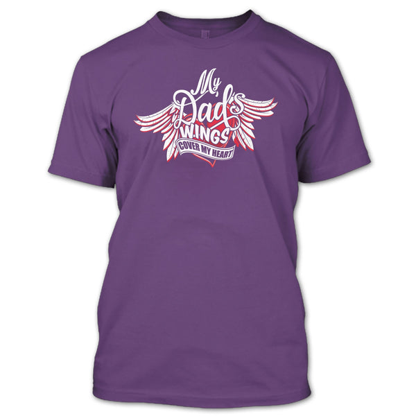 My Dad Wing's Cover My Heart T Shirt, Dad's Wing T Shirt