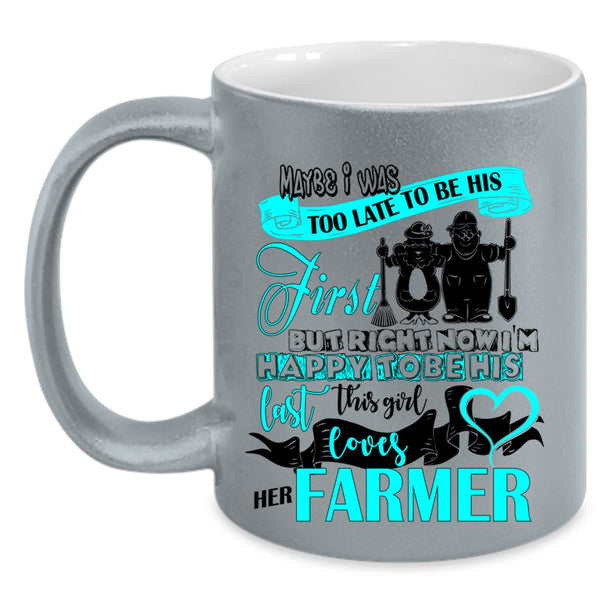 Cool Just Married Coffee Mug, This Girl Loves Her Farmer Accent Mug