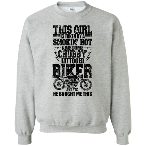 I Love Biking T Shirt, Chubby Tattooed Biker Sweatshirt