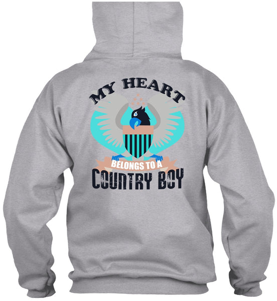 My Heart Belongs To A Country Boy T Shirt, I Love Veteran T Shirt