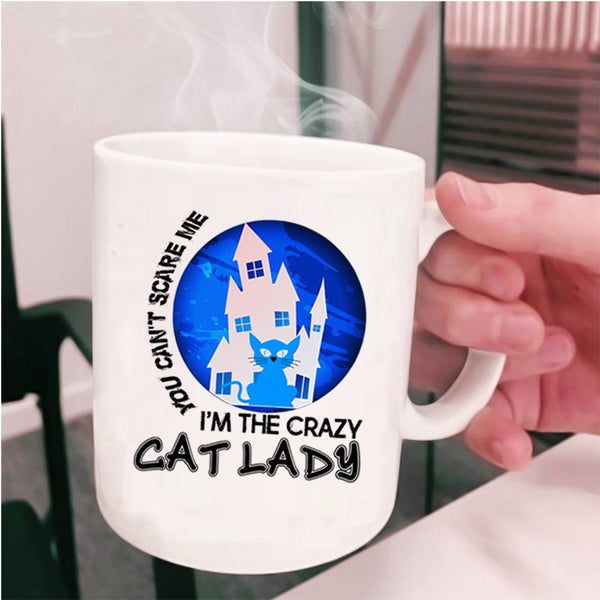 Cool Halloween Coffee Mug, I'm The Crazy Cat Lady Cup
