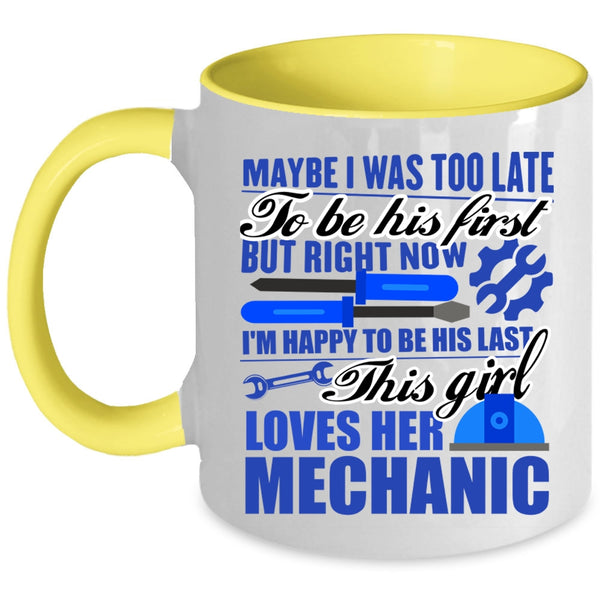 Beautiful Wife Coffee Mug, This Girl Loves Her Mechanic Accent Mug