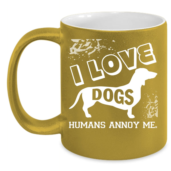 I Love Dogs Coffee Mug, Cute Gift For Dog Lovers Coffee Cup