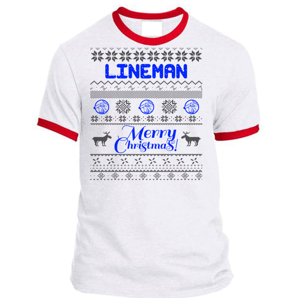 Lineman Merry Christmas T Shirt, I Love Lineman T Shirt, Awesome T-Shirts