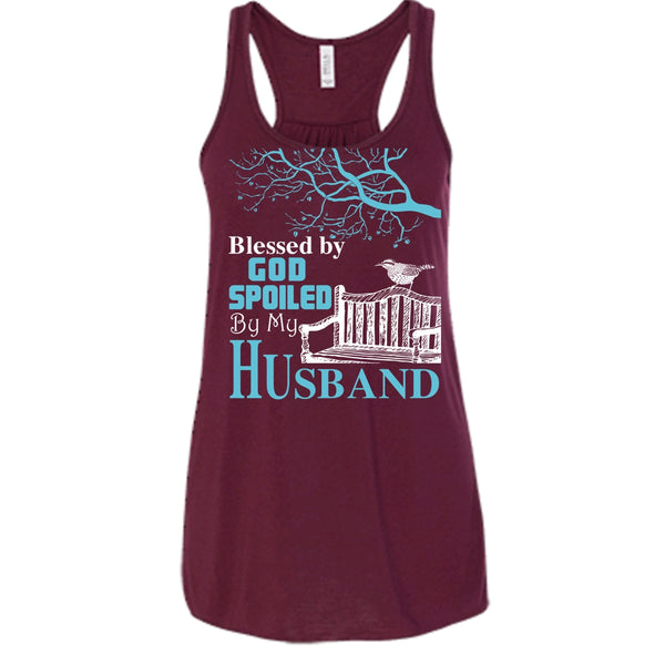 Blessed By God T Shirt, Spoiled By My Husband T Shirt, Cool T Shirt