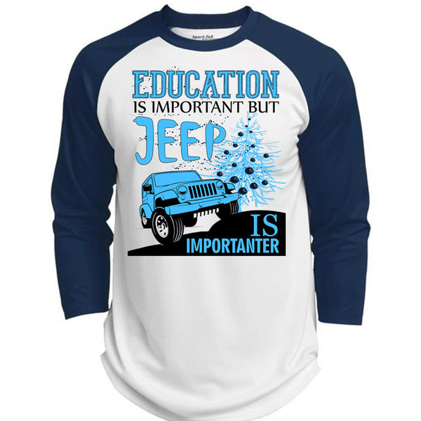 Education Is Important T Shirt, I Love My Jeep T Shirt, Awesome T-Shirts  (Polyester Game Baseball Jersey)
