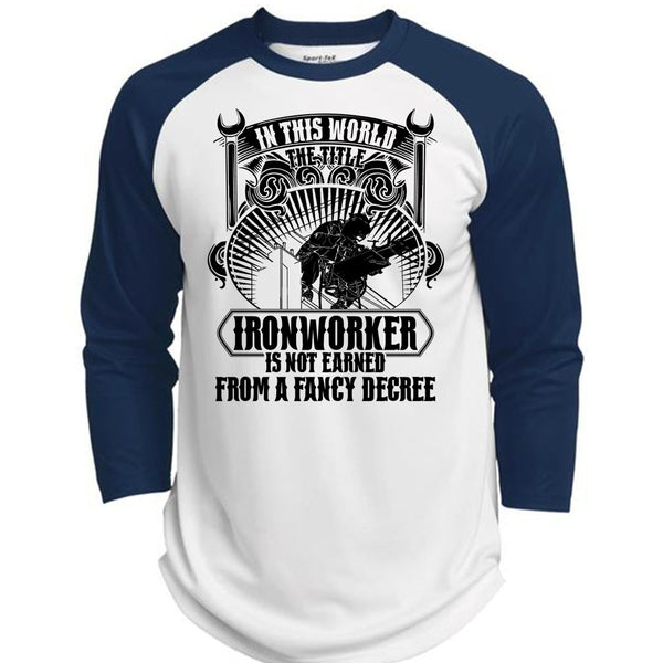 In This World The Title Ironworker T Shirt, I Love Ironworker T Shirt, Awesome T-Shirts  (Polyester Game Baseball Jersey)