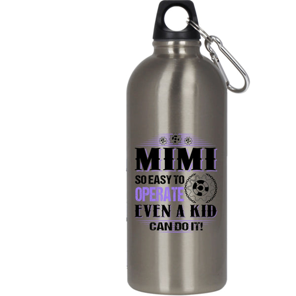 Mimi So Easy To Operate Even A Kid Can Do It 20 oz Stainless Steel Bottle,Cute Mimi Outdoor Sports Water Bottle