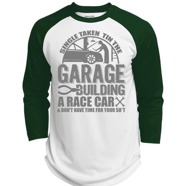 Garage Building A Race Car T Shirt, I Love Mechanic T Shirt, Awesome T-Shirts  (Polyester Game Baseball Jersey)