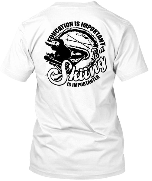 A black t-shirt with the shopify logo