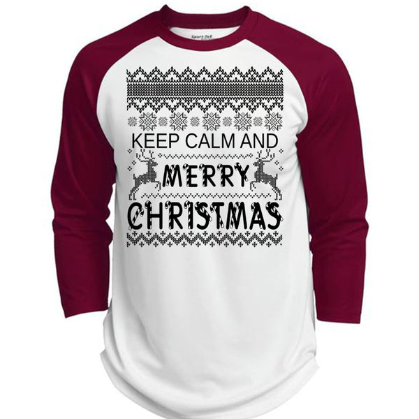 Keep Calm And Merry Christmas T Shirt, Happy New Year T Shirt, Awesome T-Shirts  (Polyester Game Baseball Jersey)